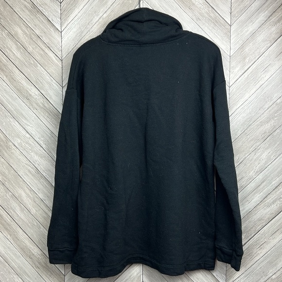 J. Crew Black Side Slit Knit Turtleneck Medium - Picture 3 of 9